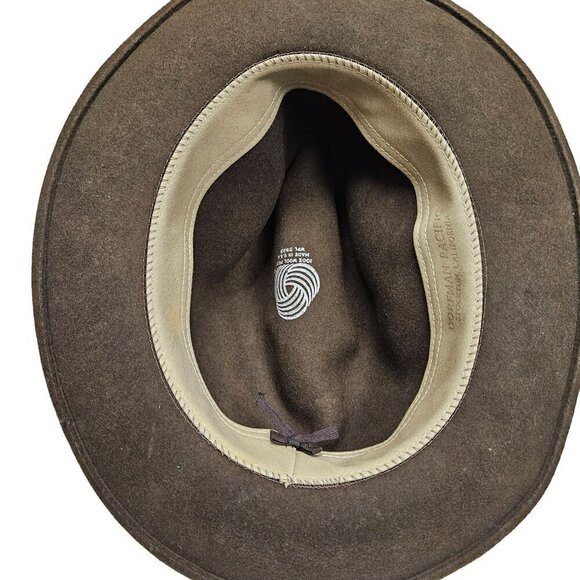 Vintage Dorfman Pacific Brown Wool Felt Fedora cowboy Cowgirl Hat - Picture 9 of 10
